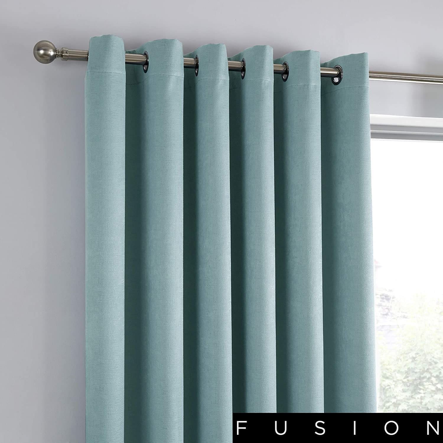 Strata Duck Egg Thermal Semi Block Out Eyelet Curtains by Fusion - Image 2