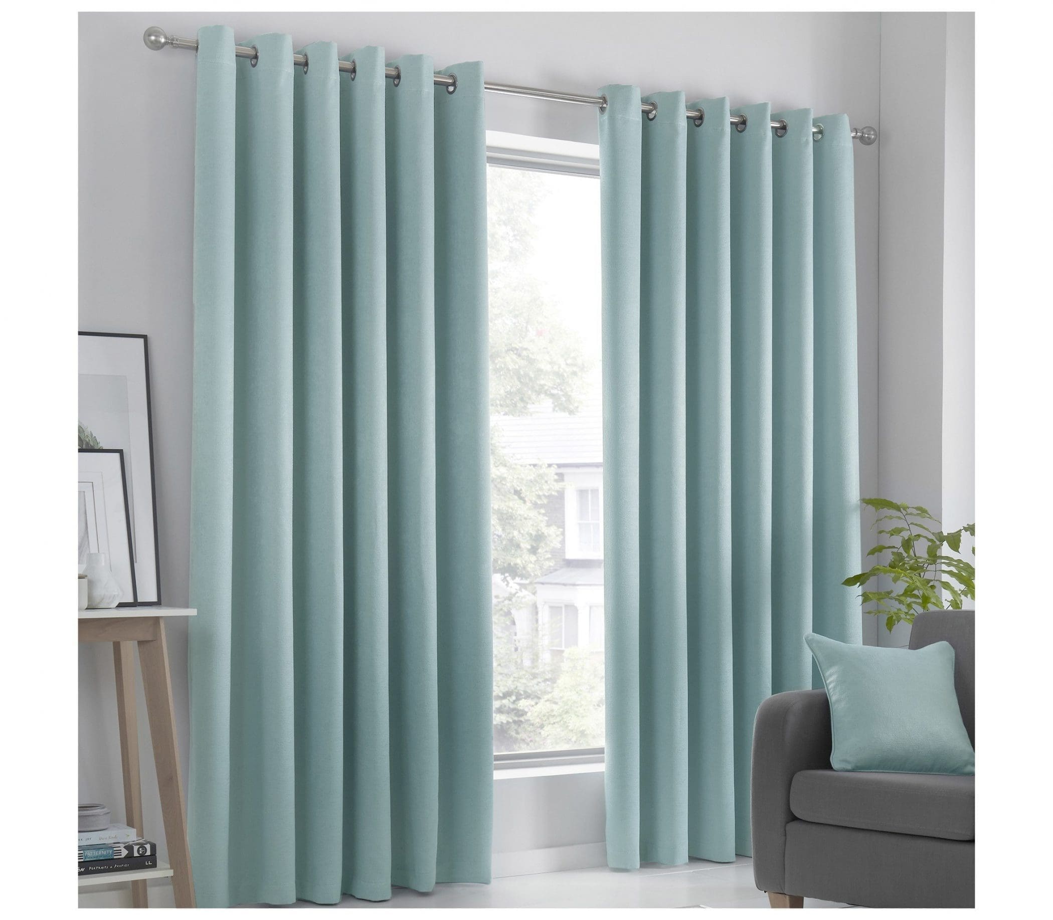 Strata Duck Egg Eyelet Curtains