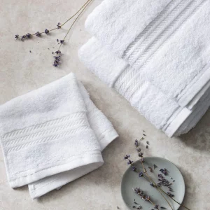 100% Egyptian Cotton luxury white towel set