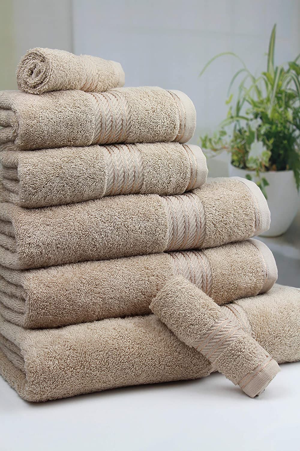 supreme light brown towel set