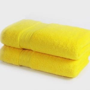Sunshine Yellow Towels Luxury Egyptian Collection 100% Cotton Towels 500GSM Supreme