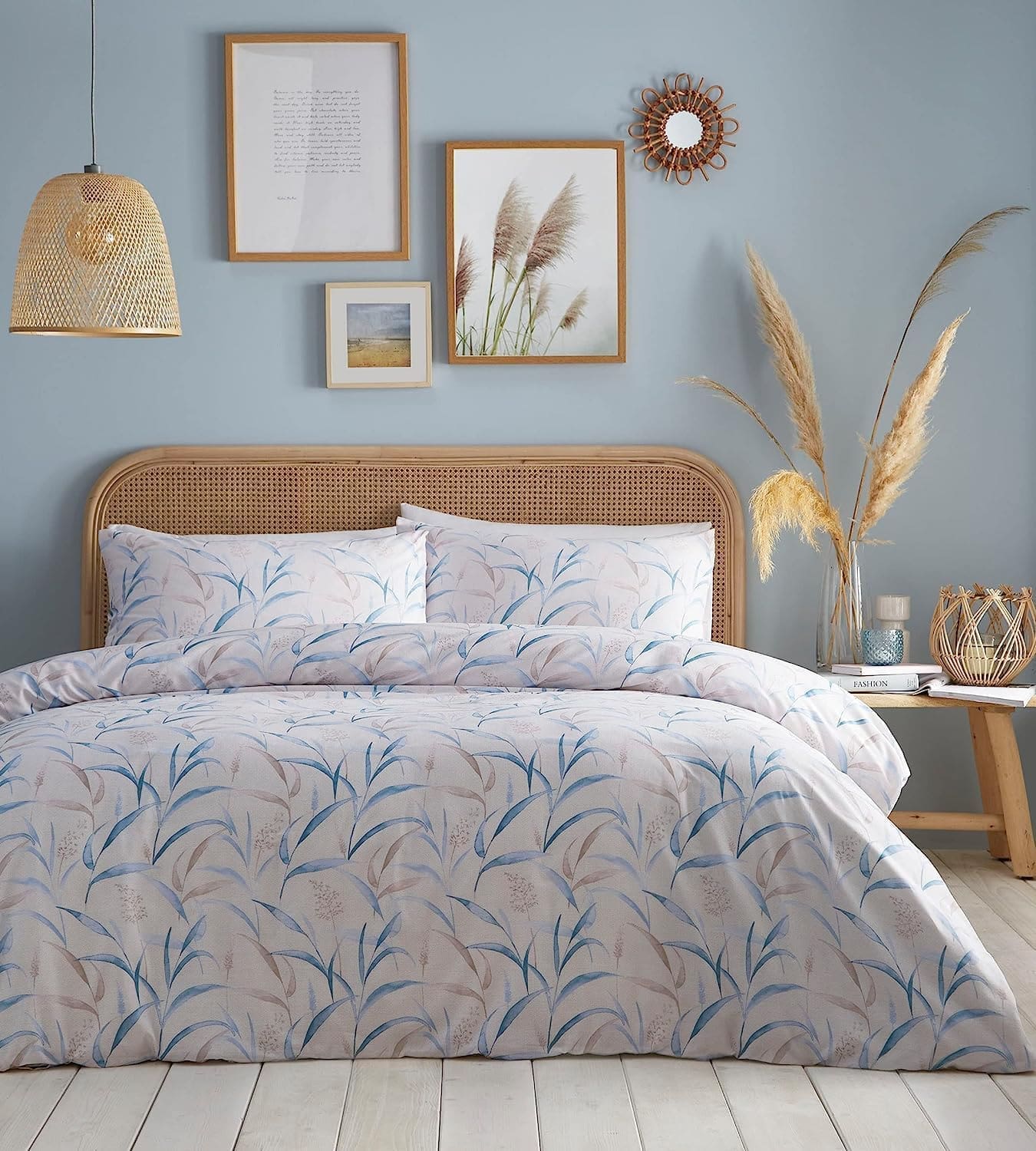 Seagrass Duck Egg Blue Duvet Cover Sets - Image 2