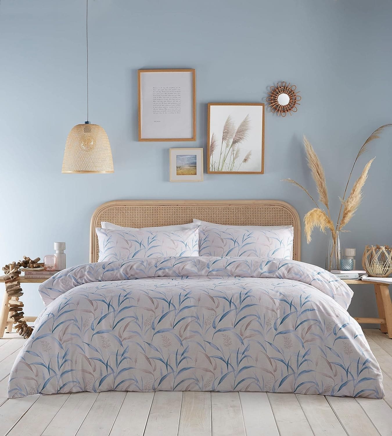 Seagrass Duck Egg Blue Duvet Cover Sets - Image 3