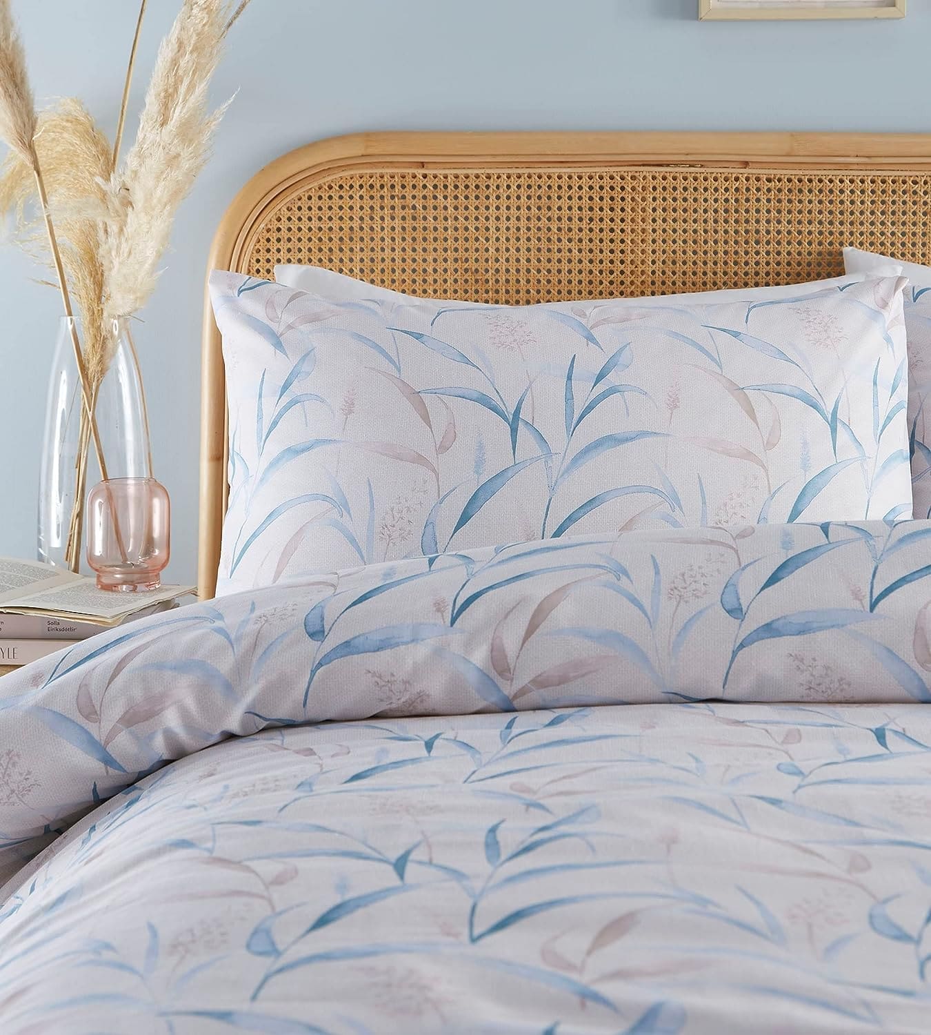seagrass duvet cover set blue white